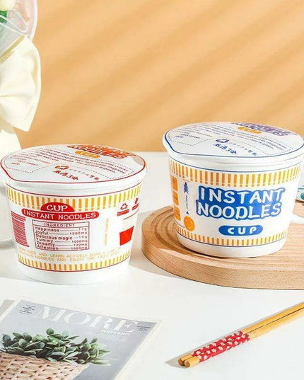 Chic Ceramic Bowls with Lids - Ideal for Noodles, Salads, and Trendy Bento Lunches