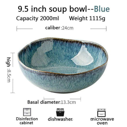 Handcrafted Blue Kiln Charger Plates - Elegant Table Decor for Sophisticated Dining Experiences