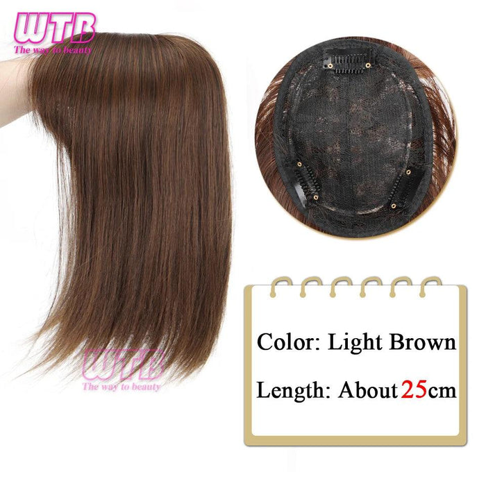 Bangs & Volume: Clip-In Hair Topper for Instant Transformation