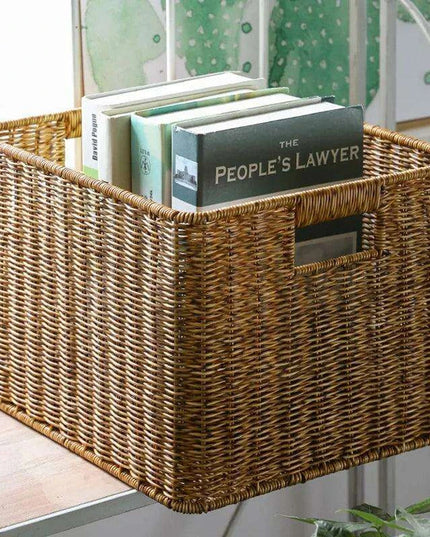 Chic Handwoven Multi-Functional Storage Basket - Stylish Organizer for Clothes, Groceries, and More for Any Space