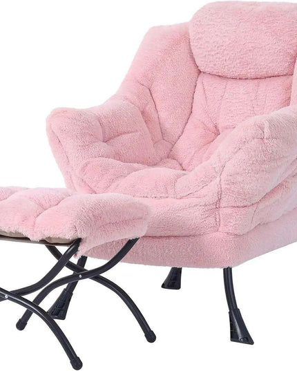 Elegant Lounge Chair Ensemble with Ottoman and Storage Compartment