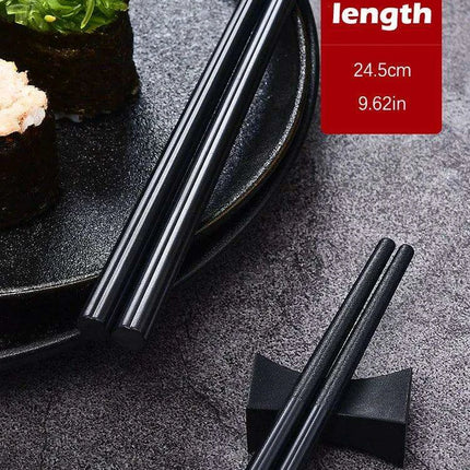 Elegant Black Sakura Fiber Chopsticks - Perfect for Sushi & Noodle Lovers