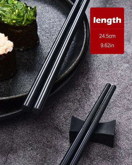 Elegant Black Sakura Fiber Chopsticks - Perfect for Sushi & Noodle Lovers