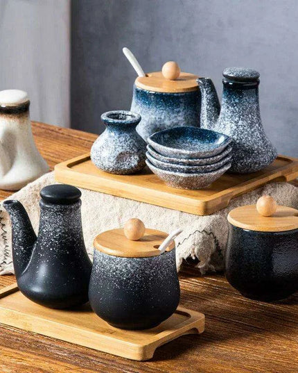 Exquisite Japanese Ceramic Spice Collection for Culinary Excellence