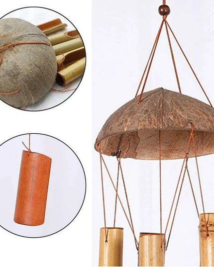 Handcrafted 75cm Bamboo Wind Chimes for Tranquil Indoor and Outdoor Serenity