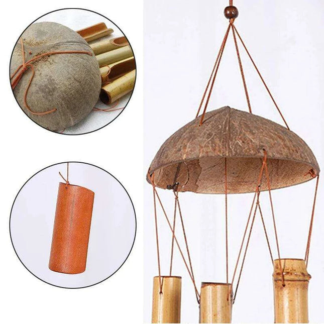 Handcrafted 75cm Bamboo Wind Chimes for Tranquil Indoor and Outdoor Serenity