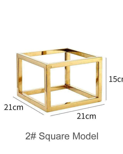 Stylish Stainless Steel Multi-Layered Snack and Dessert Tower for Celebrations