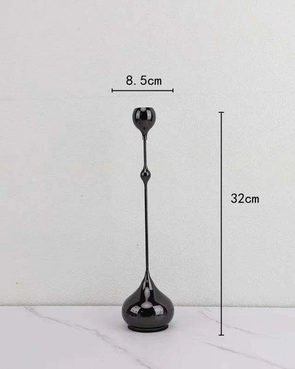 Contemporary Silver Teardrop Candle Holder for Elegant Home Decor