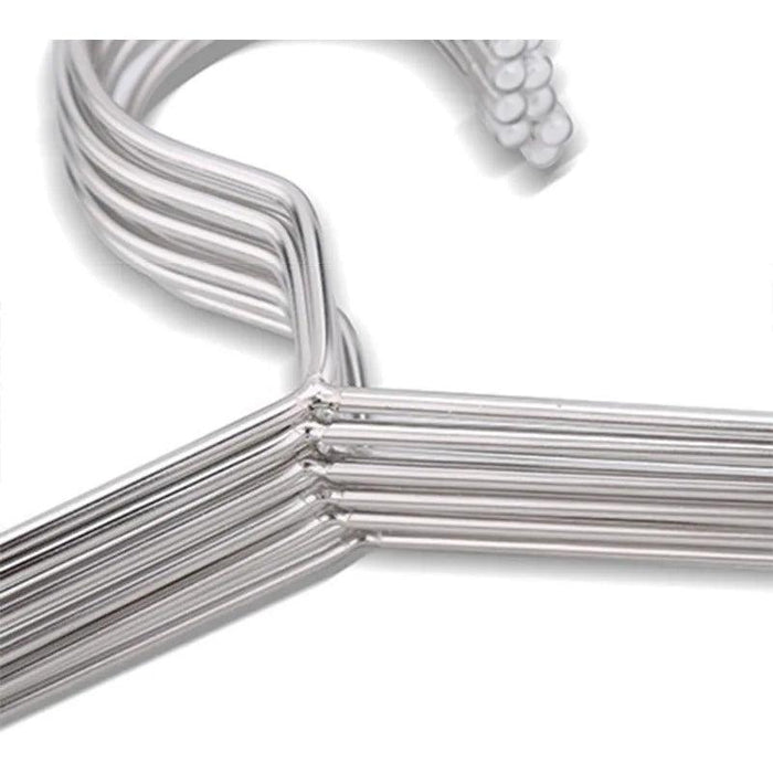 50-Pack Durable Stainless Steel Hangers for Kids' Closet Organization