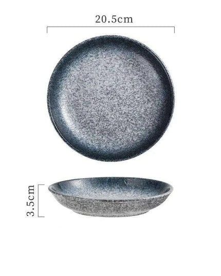 Sleek Japanese-Style Deep Ceramic Serving Bowls for Soups, Salads, and Rice Dishes