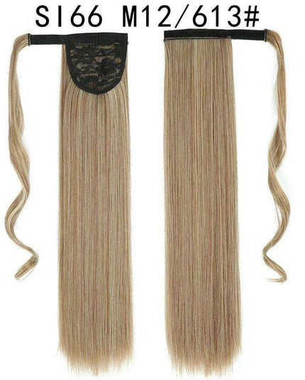 Elegant Length: 22-Inch Synthetic Hair Extensions for Instant Glamour