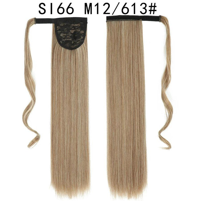 Elegant Length: 22-Inch Synthetic Hair Extensions for Instant Glamour