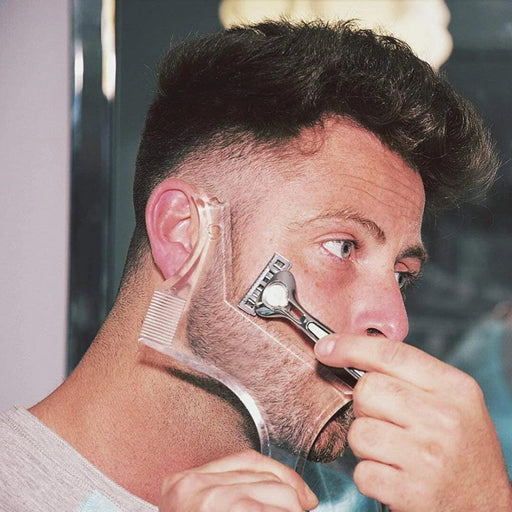 Men's Premium Beard Grooming Comb & Shaping Template Tool - Lightweight, Versatile, and Essential for Perfect Beard Styles