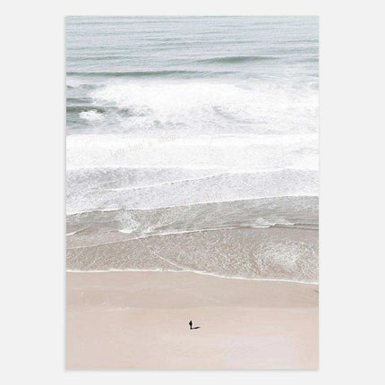 Tropical Bliss: Pink Sands & Palms Wall Art Print