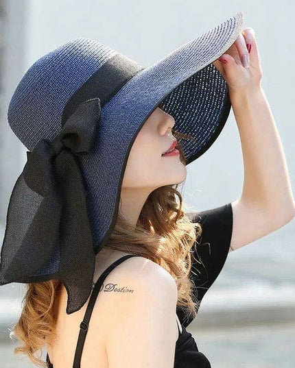 Korean-Inspired Oversized Foldable Women's Sun Hat - Ultimate 15CM Brim for Summer Getaways