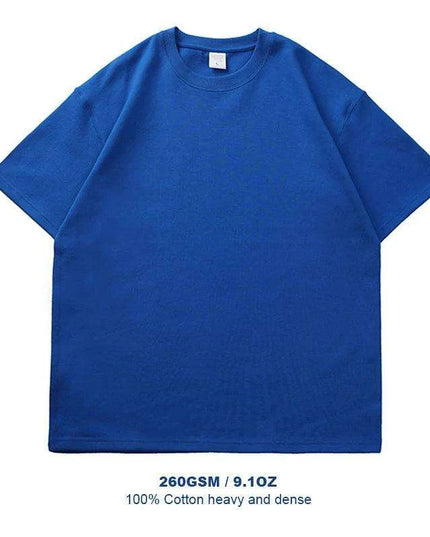 Men's Premium Heavyweight Cotton Oversized Summer T-Shirt - Short Sleeve O-Neck