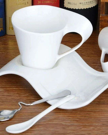 Chic European Espresso Mug Collection with Spoon and Holder for Home & Kitchen