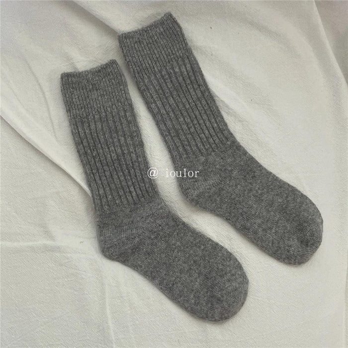 Cozy Cashmere Blend Thermal Crew Socks for Women - Ultimate Warmth and Comfort