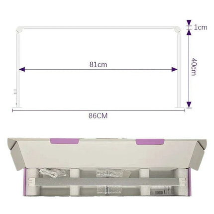 36W LED Half Moon Nail Lamp with Adjustable Brightness and 3 Color Settings for Professional Nail and Eyelash Services