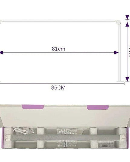 36W LED Half Moon Nail Lamp with Adjustable Brightness and 3 Color Settings for Professional Nail and Eyelash Services