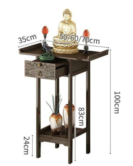 Classic Bamboo Entryway Table with Storage Drawer - Timeless Home Accent Furniture