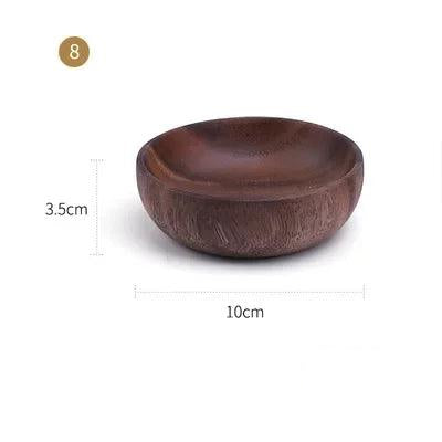 Elegant Rustic Wooden Bowl for Serving Salads and Fruits