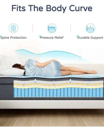 12-Inch Luxury Gel Infused Queen Hybrid Mattress