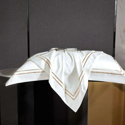 Elegant 1000TC Egyptian Cotton Silky Soft Embroidered Bedding Collection with Duvet Cover, Sheet, and Pillowcases