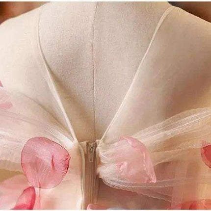 Elegant Children's Appliqued Evening Gown for Special Occasions