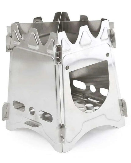 Compact Outdoor Stainless Steel Camping Stove - Perfect for Hiking and Wilderness Cooking