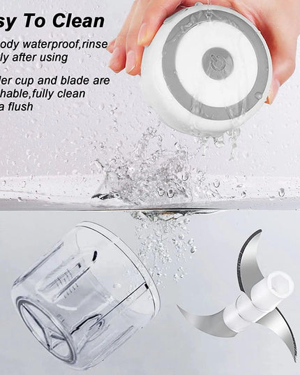 Compact Electric Garlic Chopper with Quick-Slice Technology and Adjustable Capacity