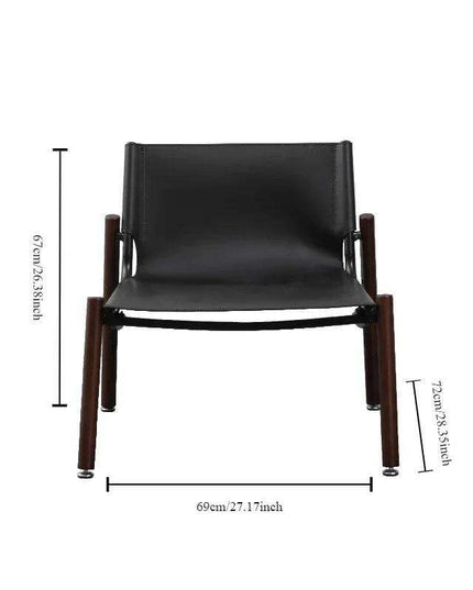 Designer Light Luxury Saddle Leather Lounge Chair