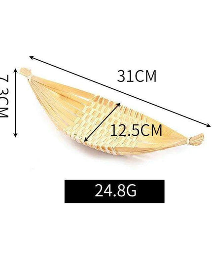 Artistic Bamboo Sushi Platter - Elegant Japanese Serving Tray