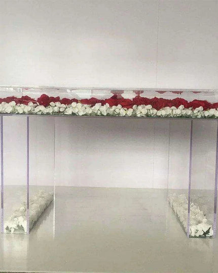 Sleek Transparent Acrylic Dining Table for Stylish Gatherings