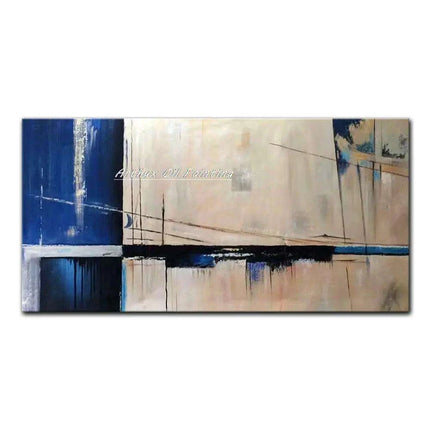Hand-Painted Abstract Oil Canvas: Artistic Elegance for Chic Home Decor