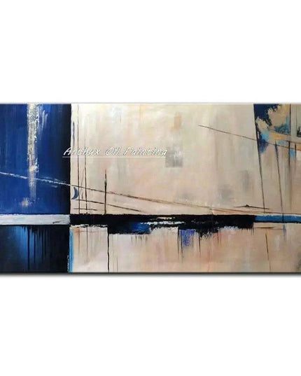 Hand-Painted Abstract Oil Canvas: Artistic Elegance for Chic Home Decor