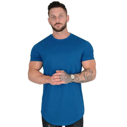 Men's High-Quality Cotton Short Sleeve Workout T-Shirt for Summer Fitness and Gym Activities