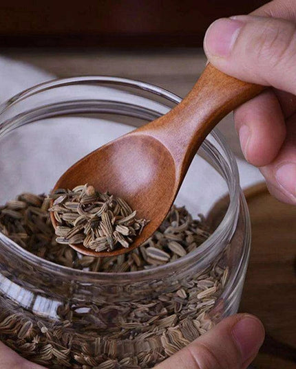 Set of 4 Eco-Friendly Mini Wooden Spoons for Spices and Sugar