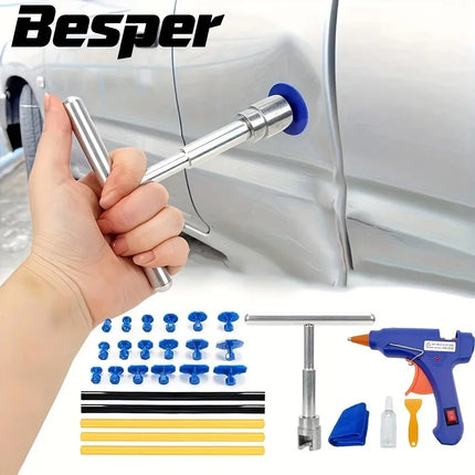 Paintless Dent Removal Tool Kit — Mechanical Puller with Tabs