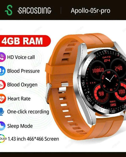 Advanced AMOLED Smartwatch with Bluetooth Calling, Health Tracking, and Multi-Sport Modes for iOS & Android