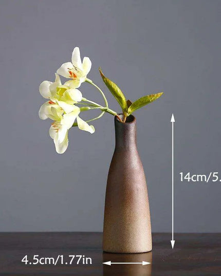 Stylish Hydroponic Ceramic Vase with Floral Accent for Tranquil Tabletop Elegance