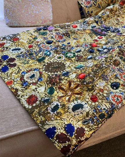 Elegant Vintage-Inspired Rhinestone Embellished Above Knee Dress