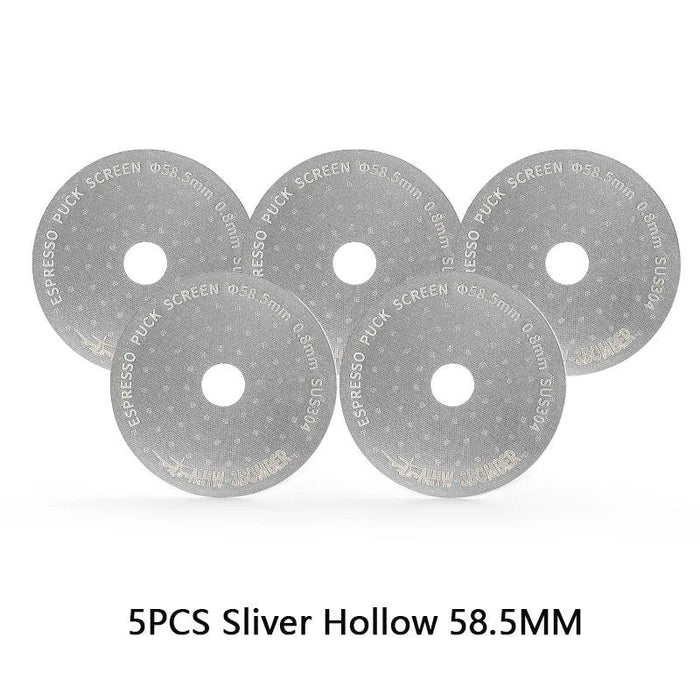 Stainless Steel Double-Layer Espresso Puck Screen for Optimal Coffee Extraction - Compatible with 51/53/58.5mm Portafilters