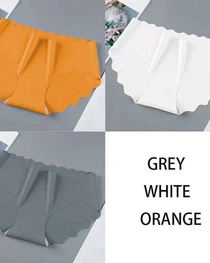 Set of 3 Elegant Seamless Women's Briefs - Soft Wave Edge Comfort Underwear