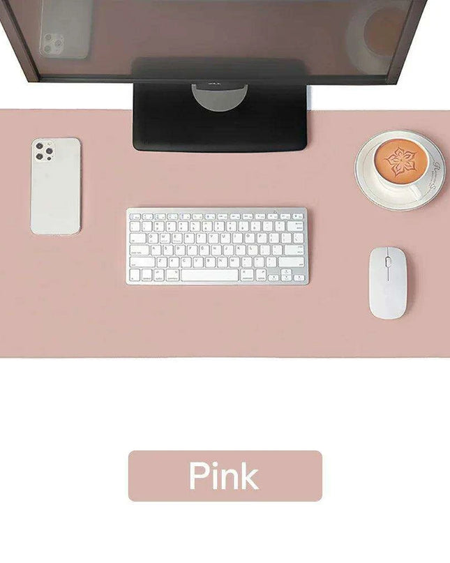 Premium Extra-Large Waterproof PU Leather Desk Protector - Multi-Purpose Mouse Pad for Office & Gaming with Anti-Slip Base