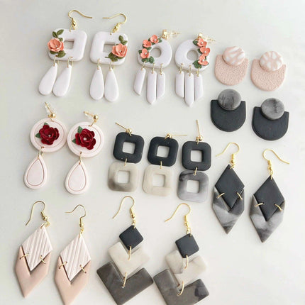 Creative Geometric Polymer Clay Cutters for Unique Earring Creations