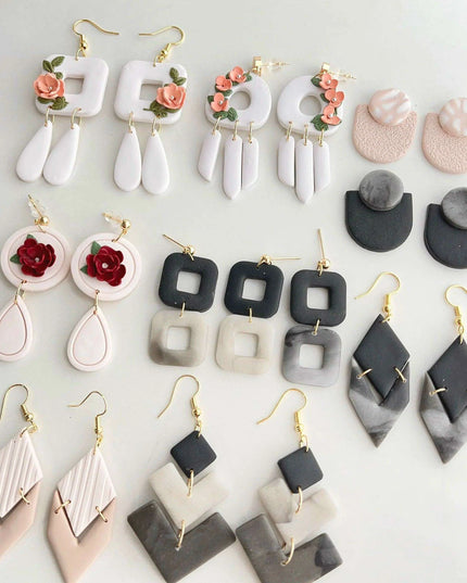 Creative Geometric Polymer Clay Cutters for Unique Earring Creations