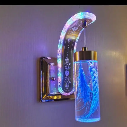 Trendy Acrylic Wall Lamp, Elegant Floral Design Sconce for Bedroom, Ha