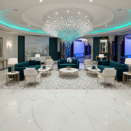 Large Modern Crystal Chandelier — Hotel Lobby & Villa Statement Piece