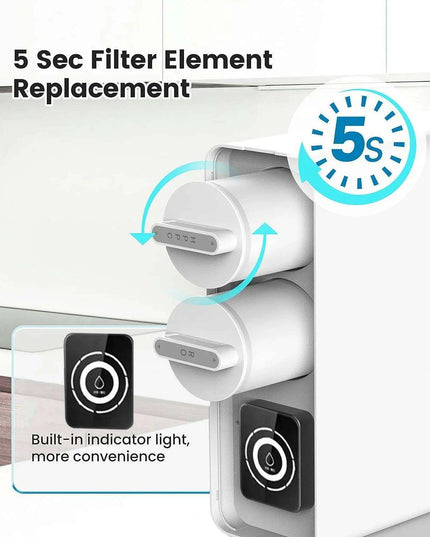 High-Performance 600GPD Alkaline Tankless Reverse Osmosis Water Filter System with Smart TDS Tracking